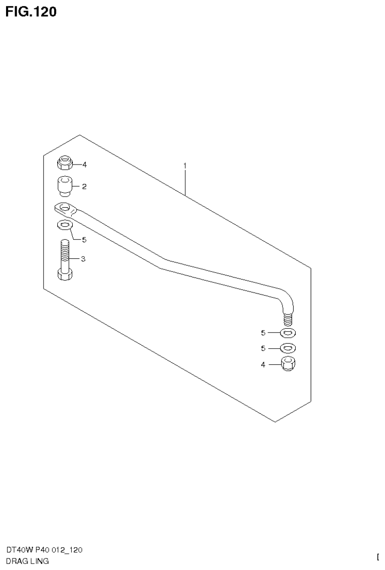 Suzuki DT40W, DT40WR, DT40WK DRAG LING (DT40WR P90) parts diagram