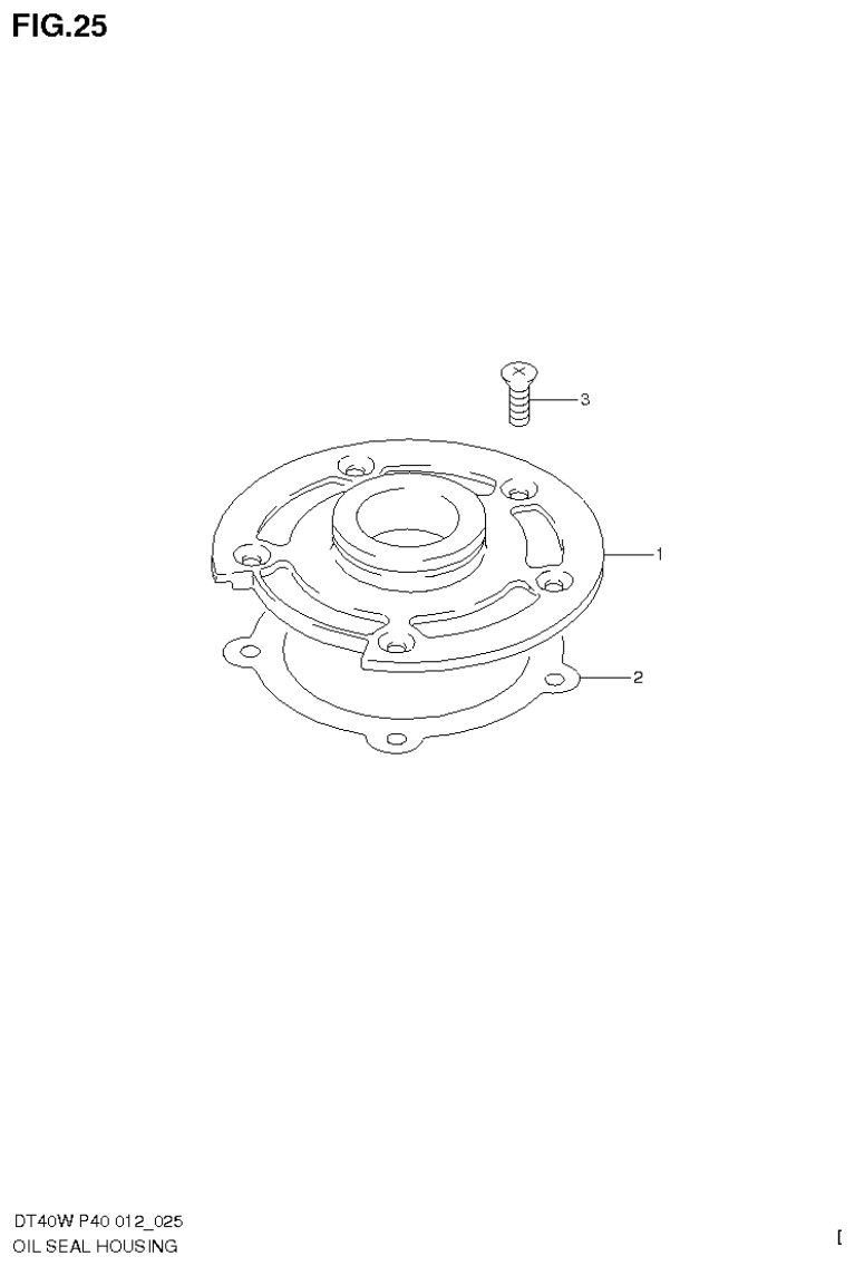 Suzuki DT40W, DT40WR, DT40WK OIL SEAL HOUSING (DT40WK P40) parts diagram