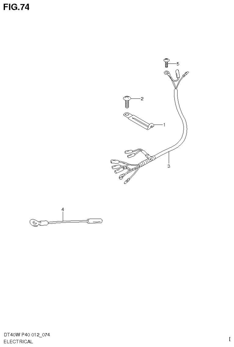 Suzuki DT40W, DT40WR, DT40WK ELECTRICAL (DT40WK P40) parts diagram