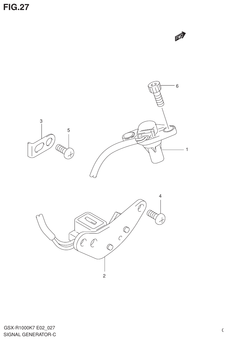 Suzuki GSX-R1000K7_K8_E2(9900B-30239-012) （D-10） SIGNAL GENERATOR parts diagram