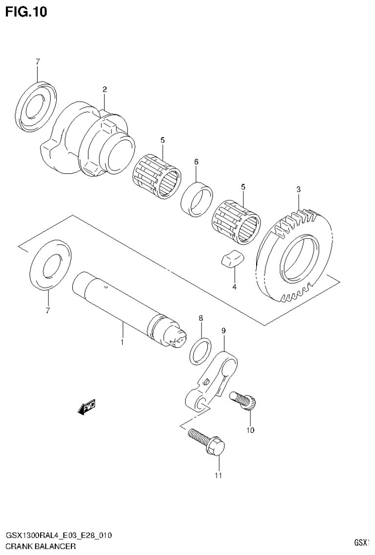 Suzuki GSX1300RAL4_E03_E28(9900B-30900) CRANK BALANCER parts diagram