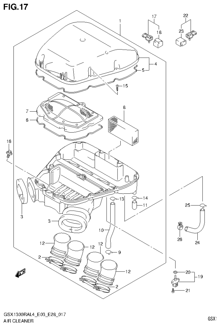 Suzuki GSX1300RAL4_E03_E28(9900B-30900) AIR CLEANER parts diagram