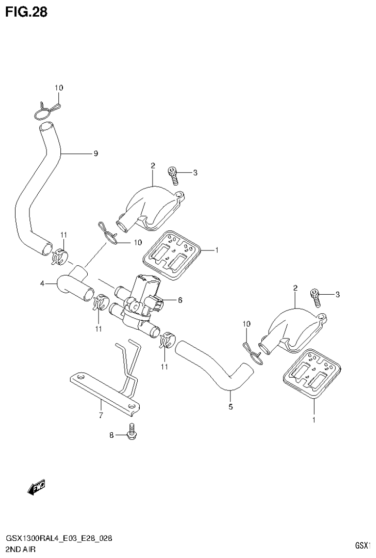Suzuki GSX1300RAL4_E03_E28(9900B-30900) 2ND AIR parts diagram