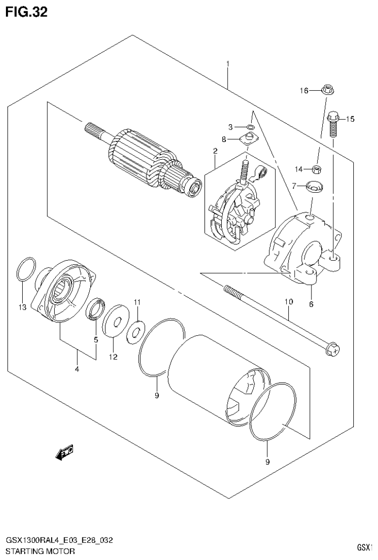 Suzuki GSX1300RAL4_E03_E28(9900B-30900) STARTING MOTOR parts diagram