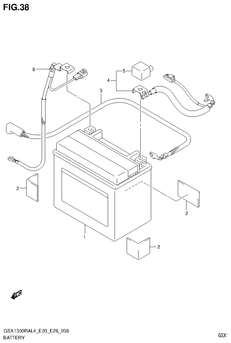 Suzuki GSX1300RAL4_E03_E28(9900B-30900) BATTERY (GSX1300RAL4 E28) parts diagram