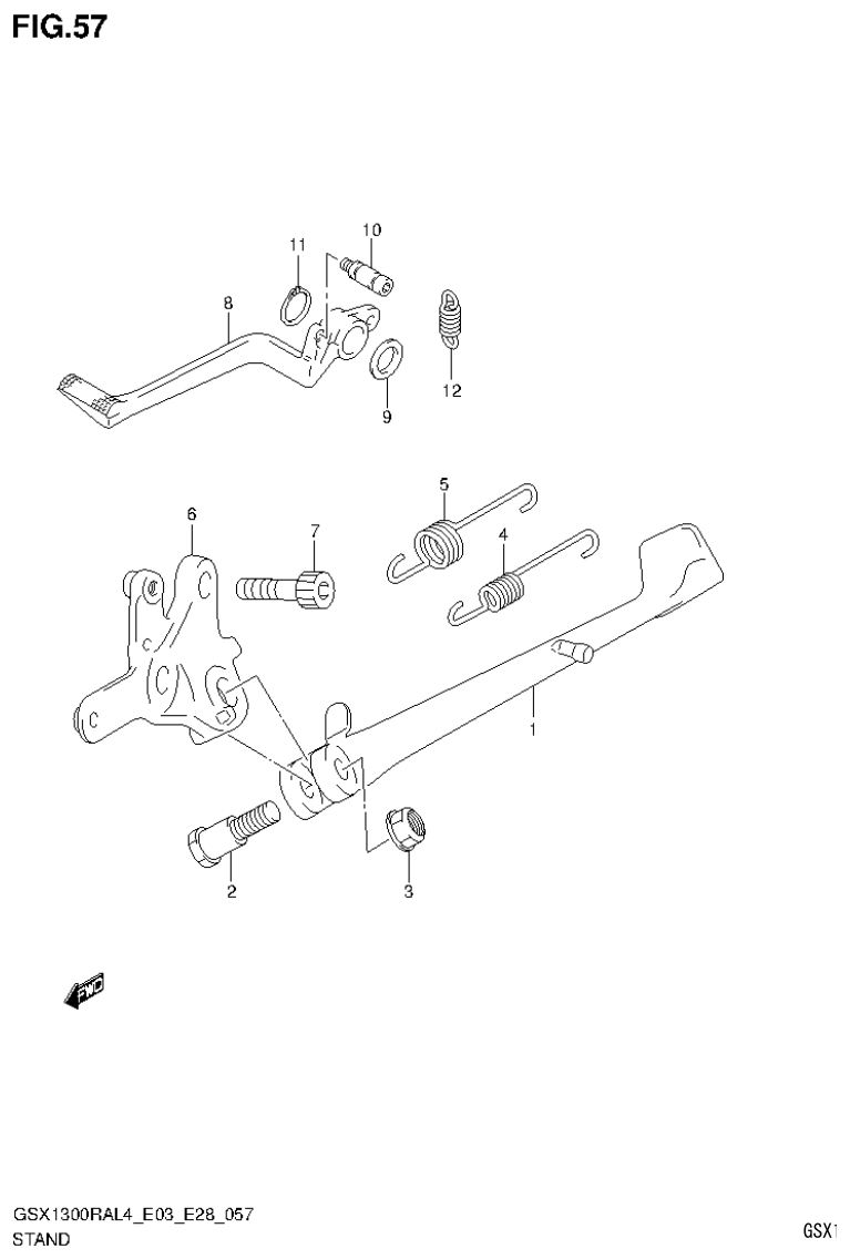 GSX1300RAL4_E03_E28(9900B-30900) – section 57 STAND parts diagram