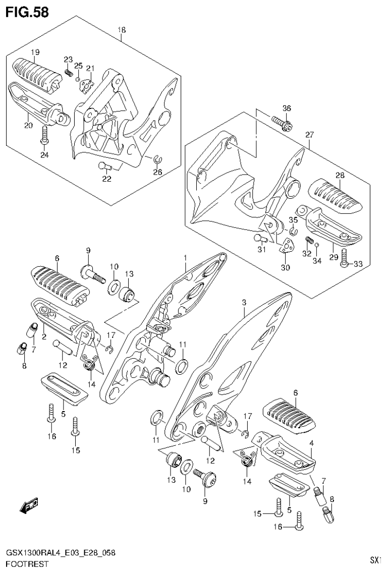 Suzuki GSX1300RAL4_E03_E28(9900B-30900) FOOTREST parts diagram