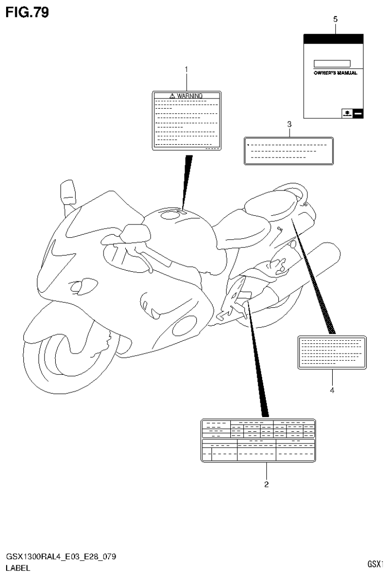 Suzuki GSX1300RAL4_E03_E28(9900B-30900) LABEL (GSX1300RAL4 E03) parts diagram