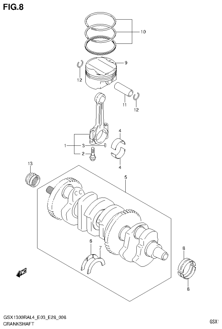 Suzuki GSX1300RAL4_E03_E28(9900B-30900) CRANKSHAFT parts diagram