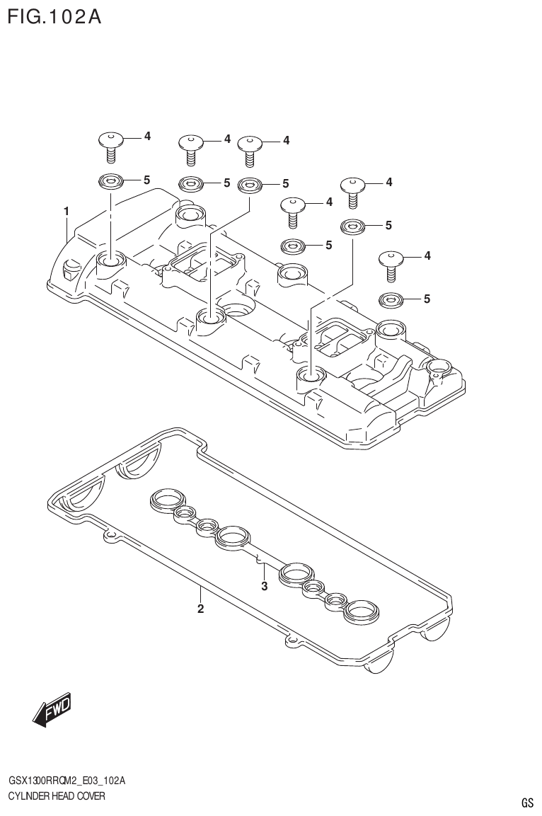 Suzuki GSX1300RRQM2_E03(9900B-31813-000)-1 CYLINDER HEAD COVER parts diagram