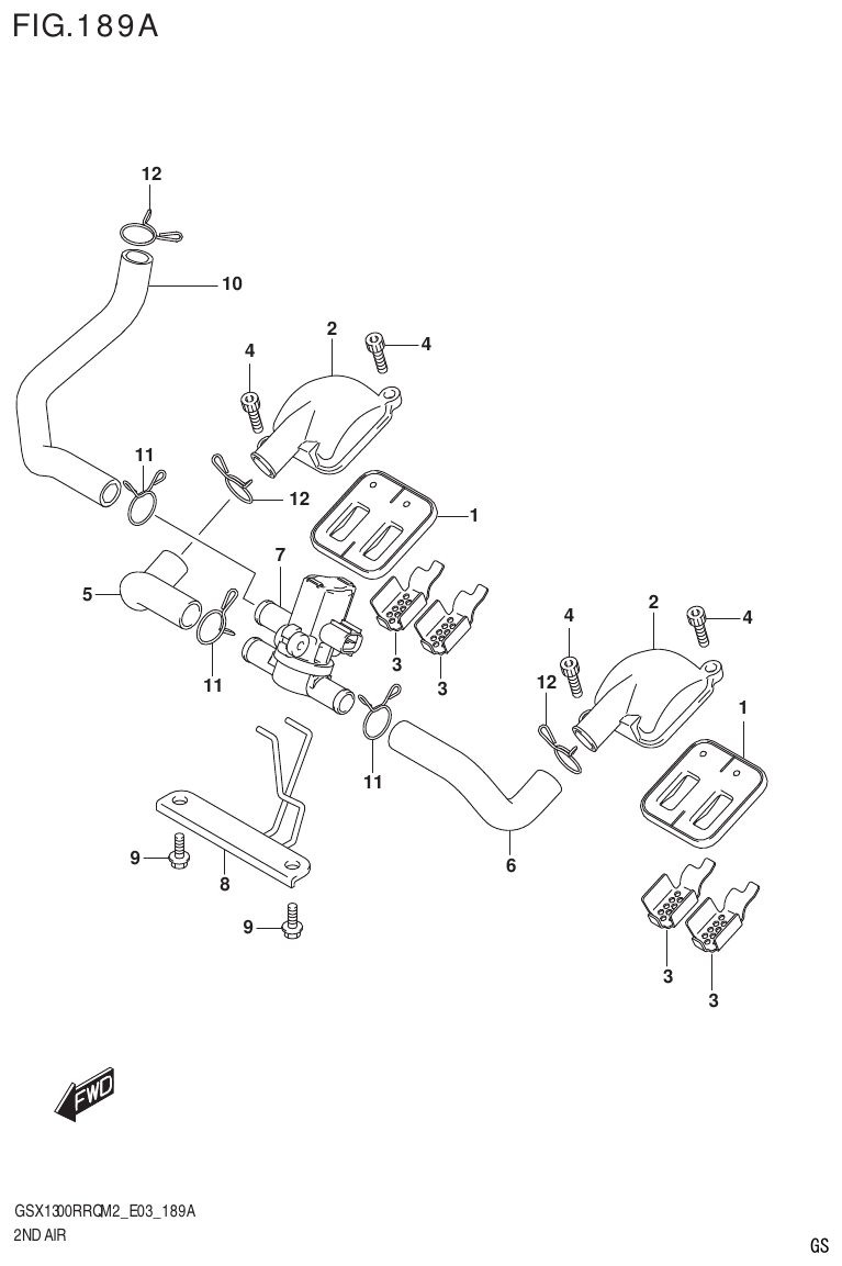Suzuki GSX1300RRQM2_E03(9900B-31813-000)-1 2ND AIR parts diagram
