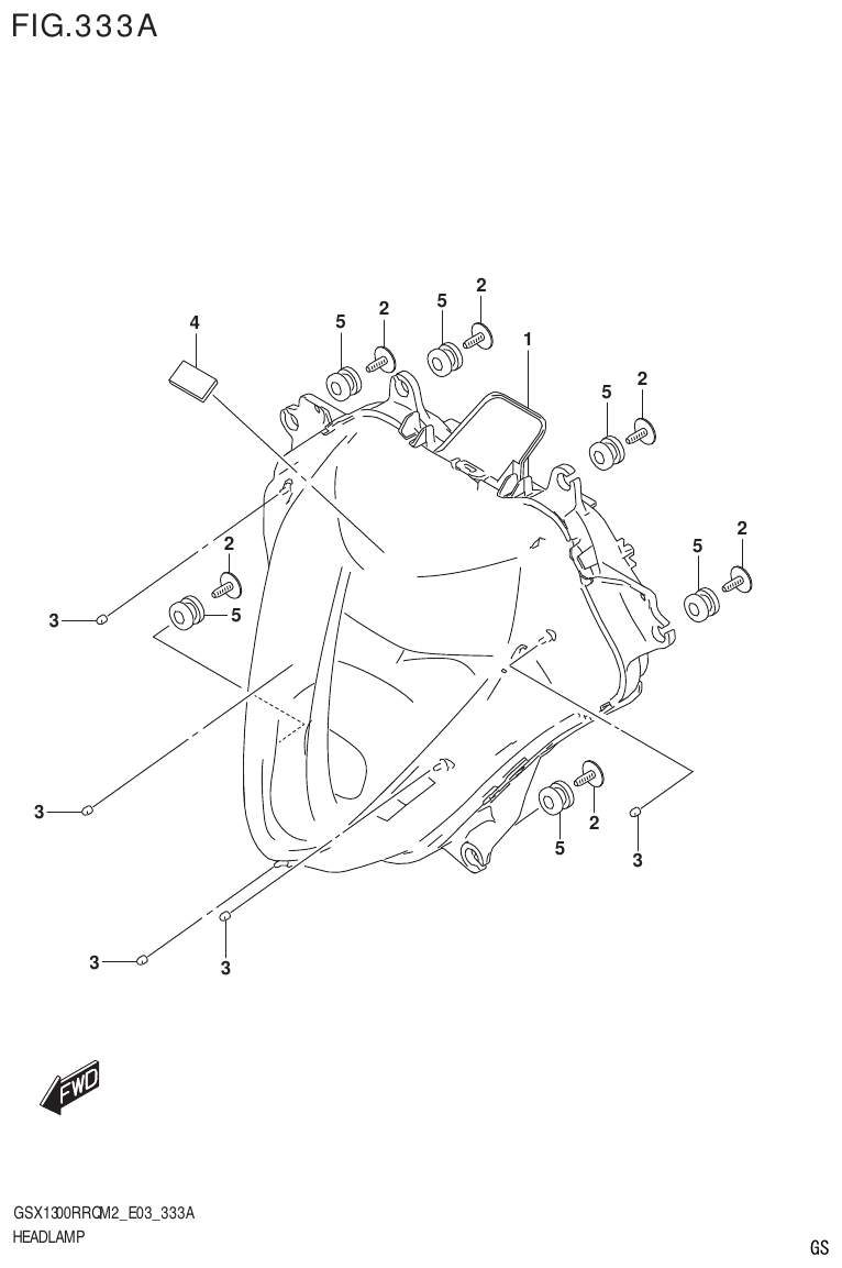 Suzuki GSX1300RRQM2_E03(9900B-31813-000)-1 HEADLAMP parts diagram