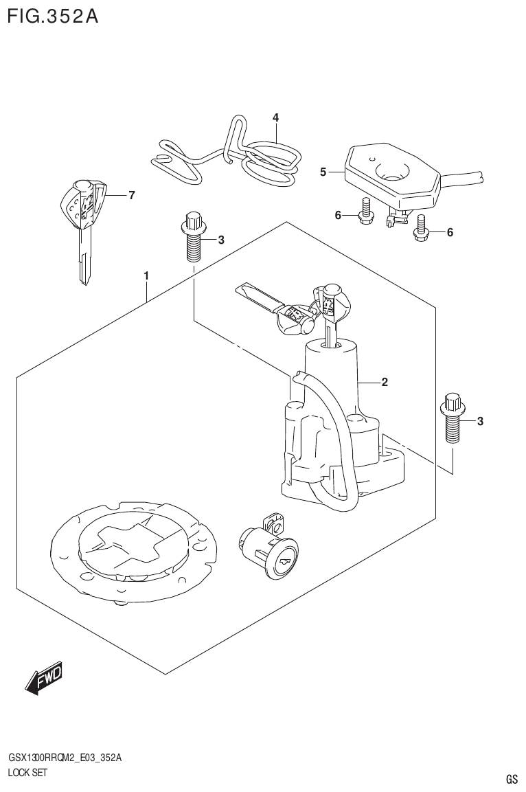 Suzuki GSX1300RRQM2_E03(9900B-31813-000)-1 LOCK SET parts diagram