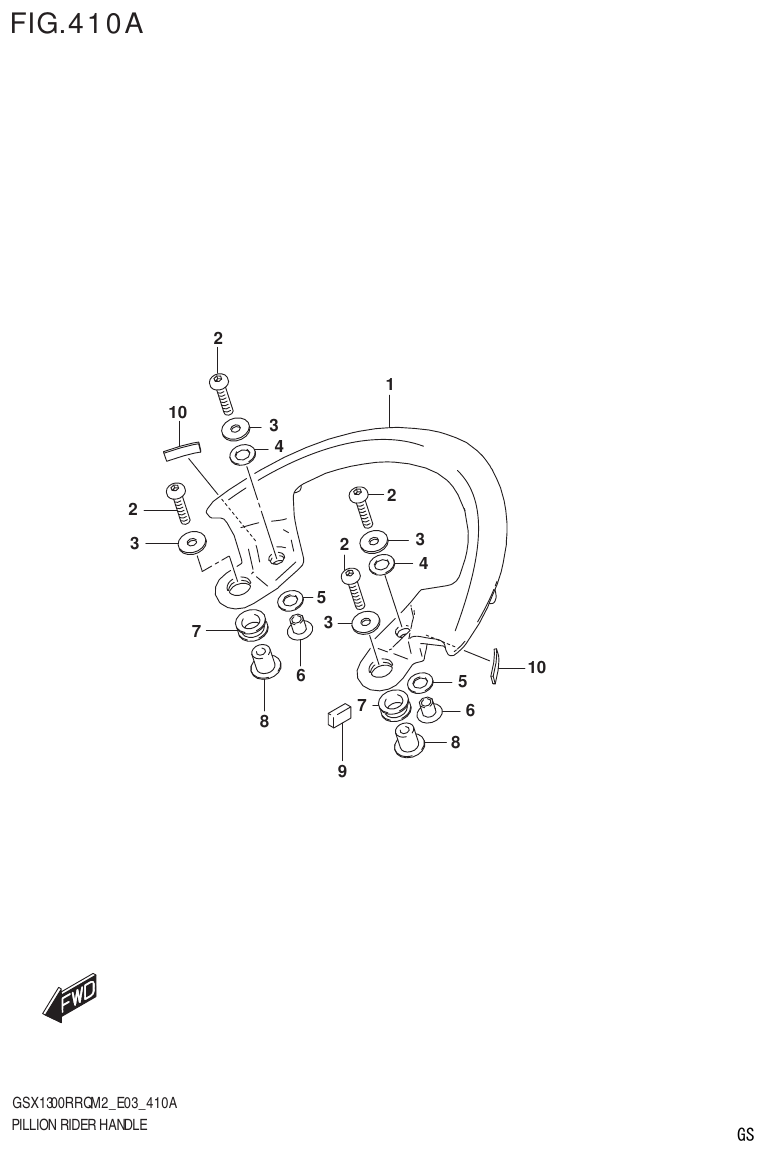 Suzuki GSX1300RRQM2_E03(9900B-31813-000)-1 PILLION RIDER HANDLE parts diagram