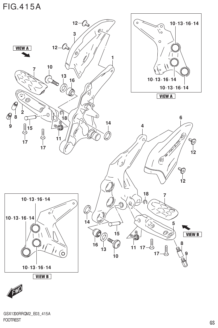 Suzuki GSX1300RRQM2_E03(9900B-31813-000)-1 FOOTREST parts diagram
