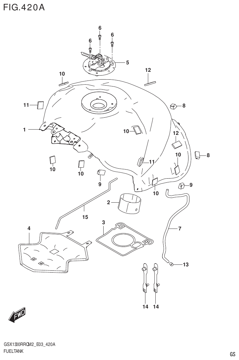 Suzuki GSX1300RRQM2_E03(9900B-31813-000)-1 FUEL TANK (GSX1300RRQ:E33) parts diagram