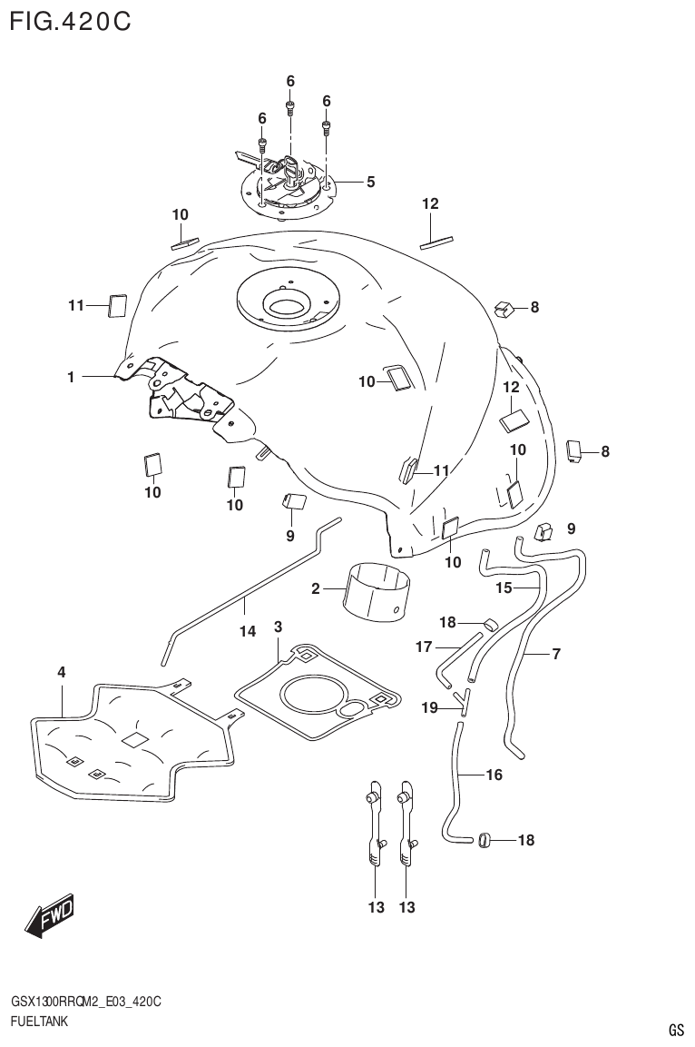 Suzuki GSX1300RRQM2_E03(9900B-31813-000)-1 FUEL TANK (GSX1300RRQ:(E03,E28)) parts diagram