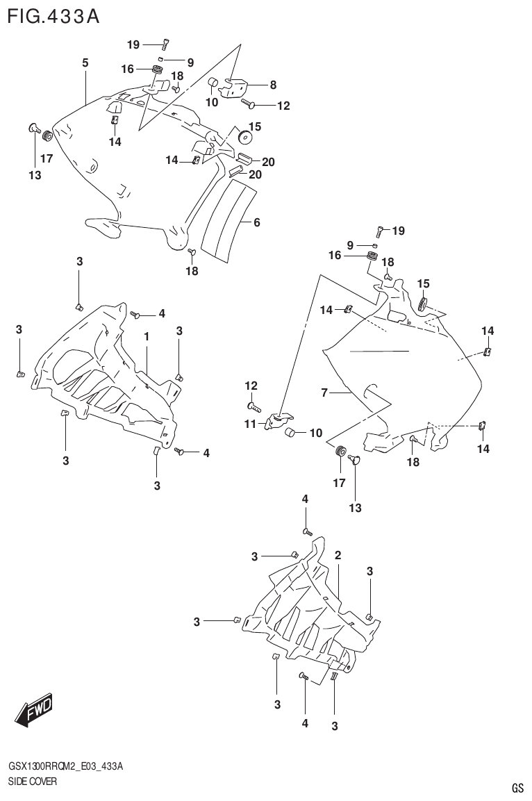 Suzuki GSX1300RRQM2_E03(9900B-31813-000)-1 SIDE COVER (GSX1300RRQ) parts diagram