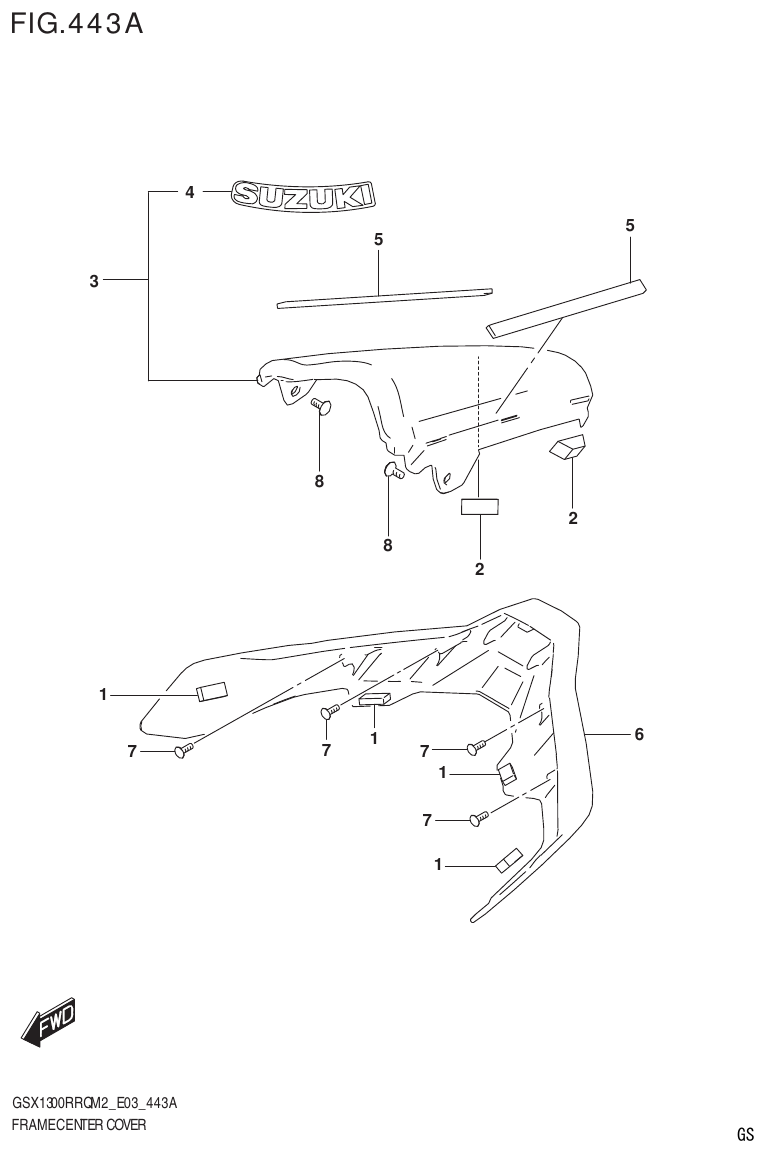 Suzuki GSX1300RRQM2_E03(9900B-31813-000)-1 FRAME CENTER COVER (GSX1300RRQ) parts diagram