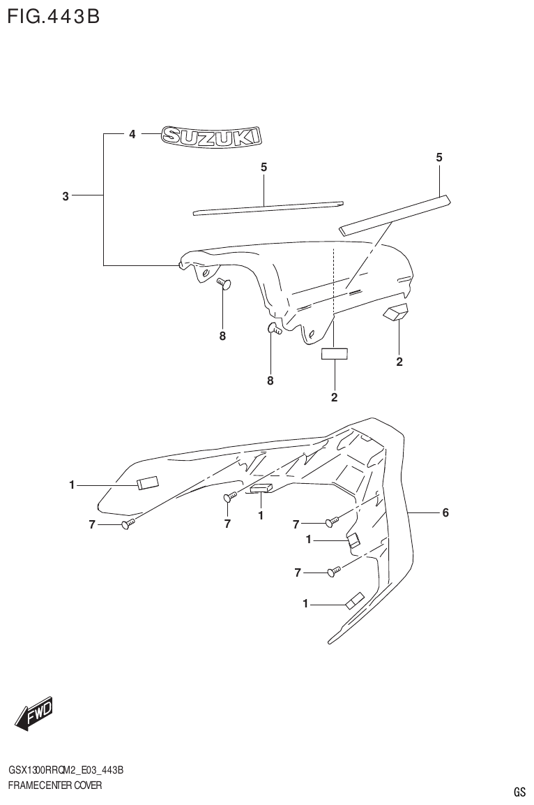 Suzuki GSX1300RRQM2_E03(9900B-31813-000)-1 FRAME CENTER COVER (GSX1300RRQZ) parts diagram