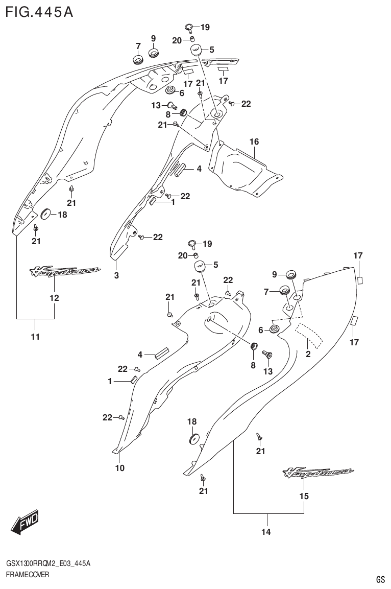 Suzuki GSX1300RRQM2_E03(9900B-31813-000)-1 FRAME COVER (GSX1300RRQ) parts diagram