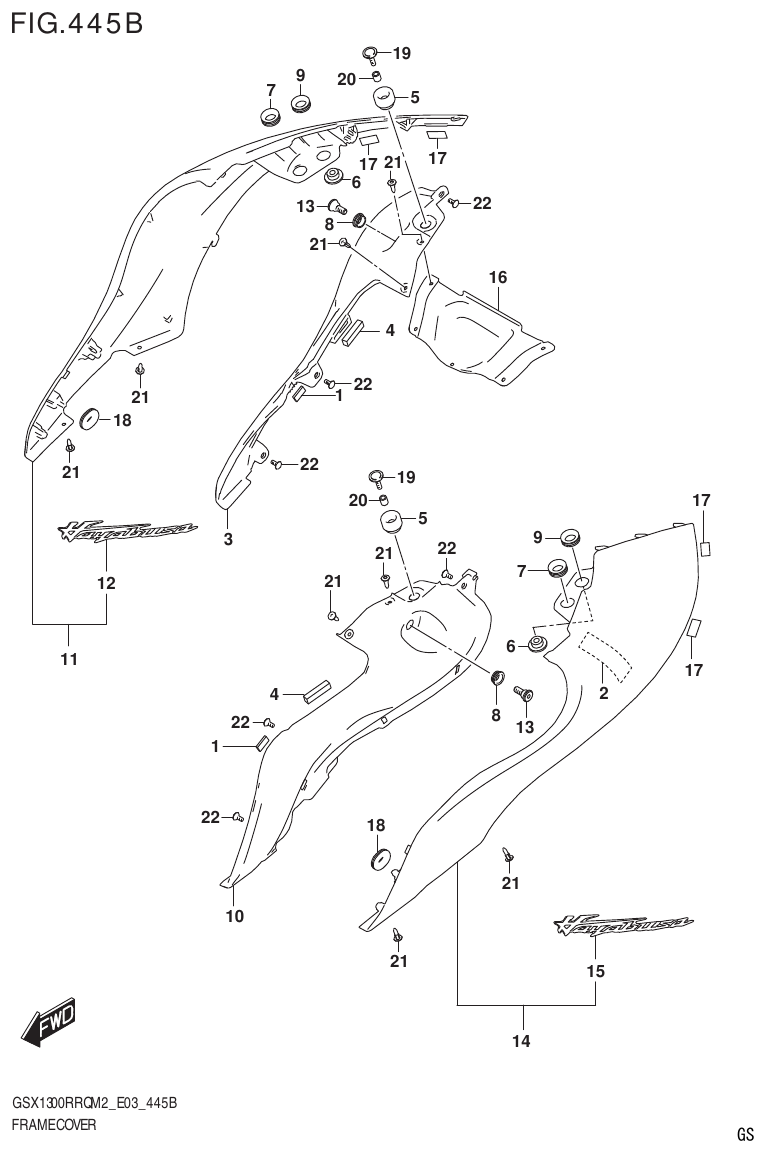 Suzuki GSX1300RRQM2_E03(9900B-31813-000)-1 FRAME COVER (GSX1300RRQZ) parts diagram