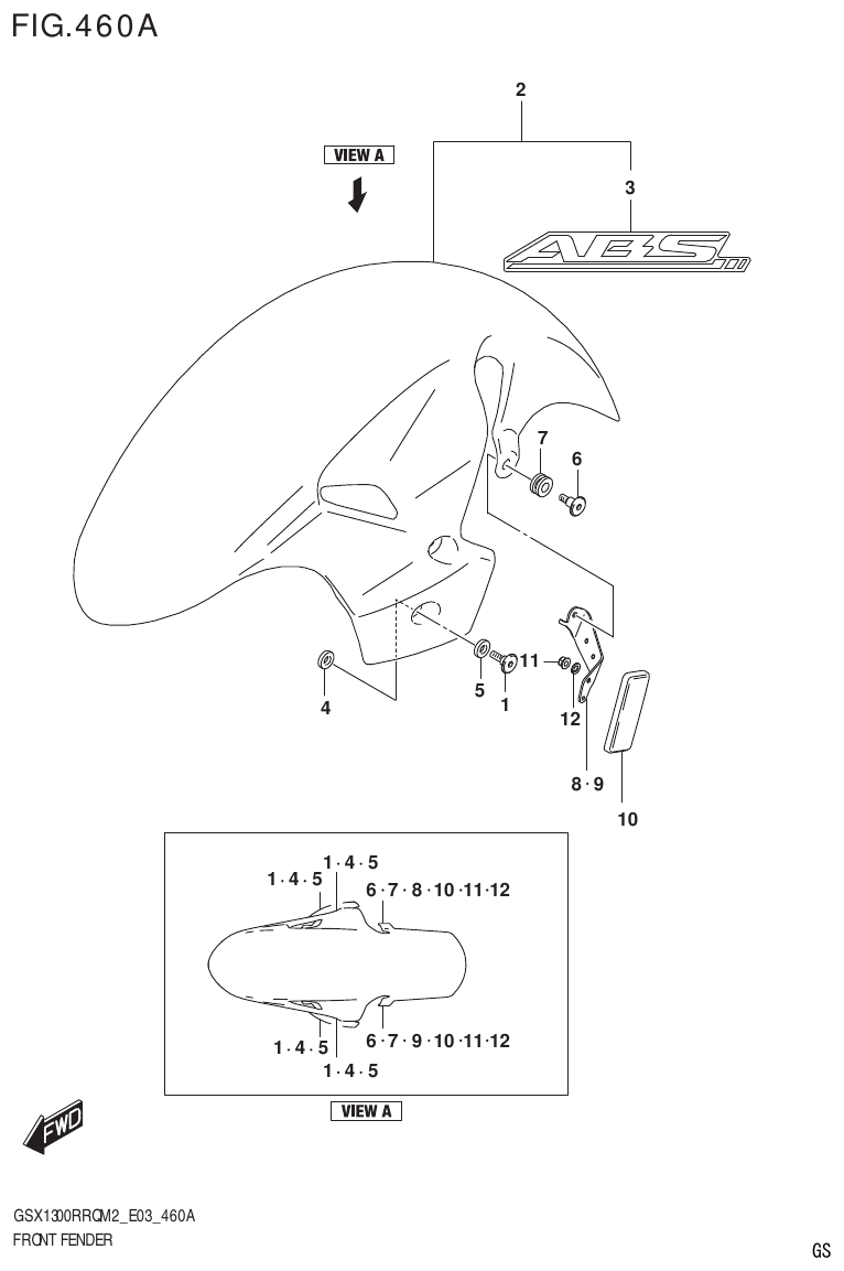 Suzuki GSX1300RRQM2_E03(9900B-31813-000)-1 FRONT FENDER (GSX1300RRQ) parts diagram