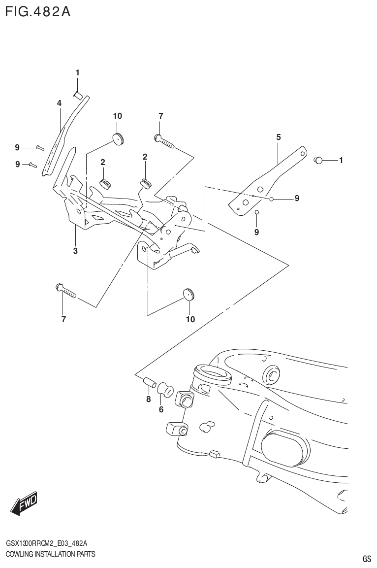 Suzuki GSX1300RRQM2_E03(9900B-31813-000)-1 COWLING INSTALLATION PARTS parts diagram