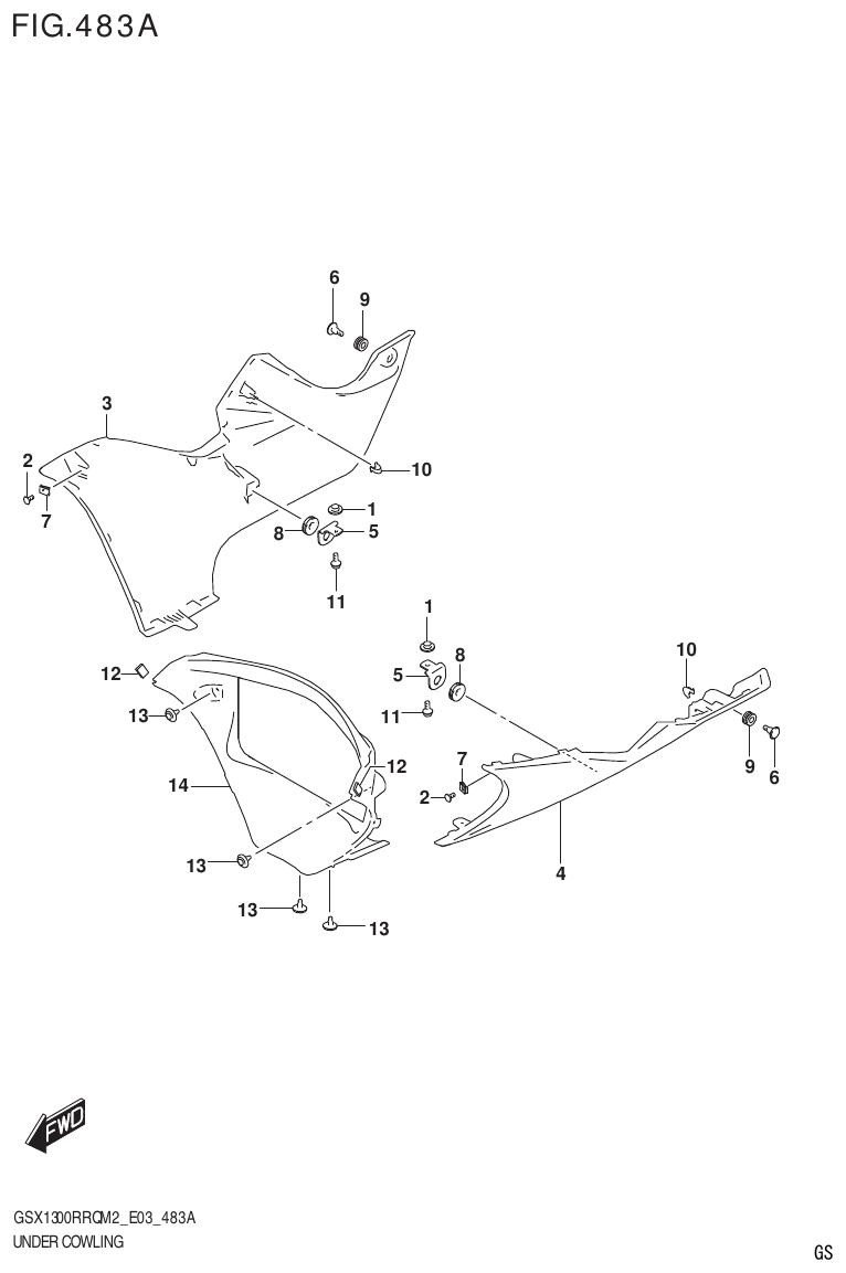 Suzuki GSX1300RRQM2_E03(9900B-31813-000)-1 UNDER COWLING (GSX1300RRQ) parts diagram