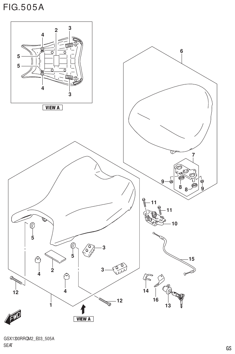 Suzuki GSX1300RRQM2_E03(9900B-31813-000)-1 SEAT parts diagram