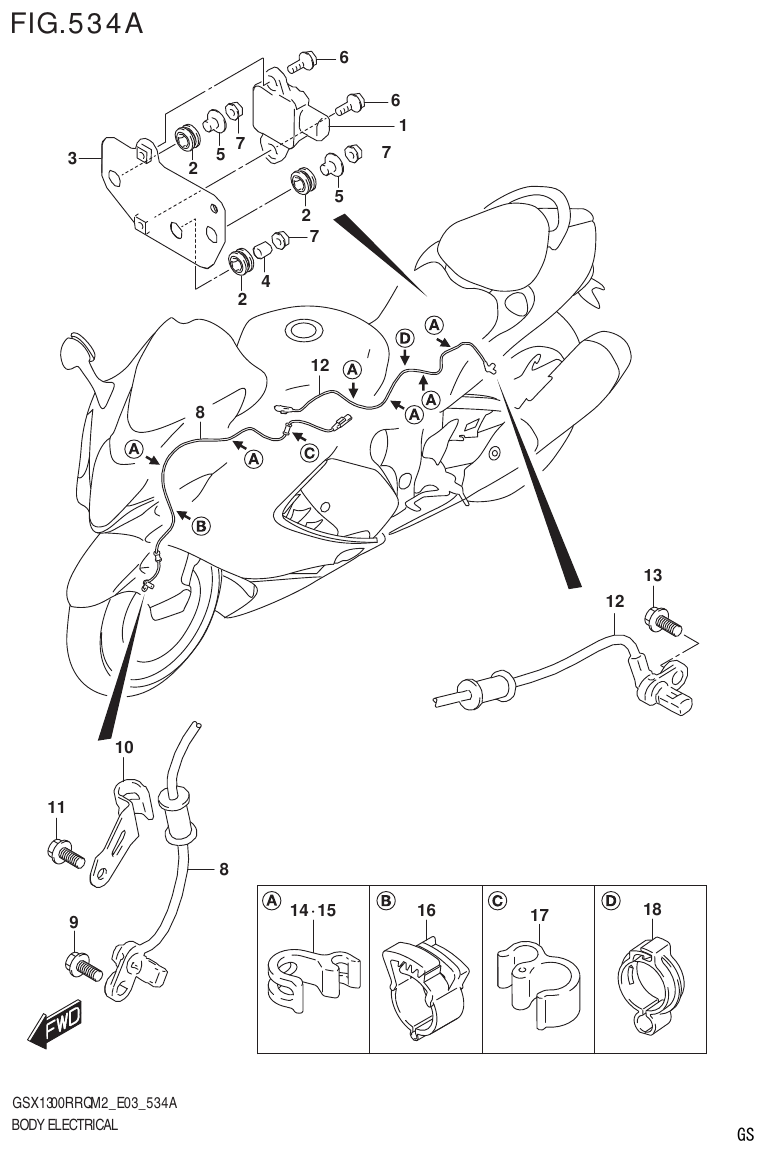 Suzuki GSX1300RRQM2_E03(9900B-31813-000)-1 BODY ELECTRICAL parts diagram