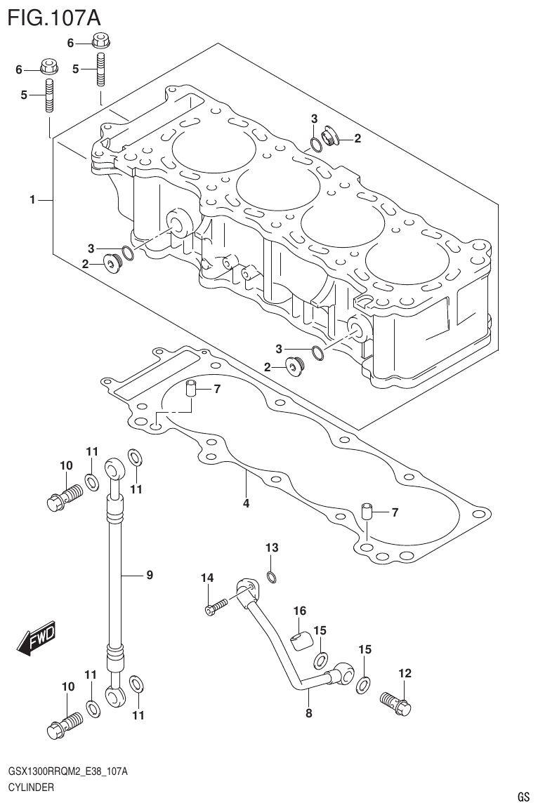 Suzuki GSX1300RRQM2_E38(9900B-31885-000) CYLINDER parts diagram