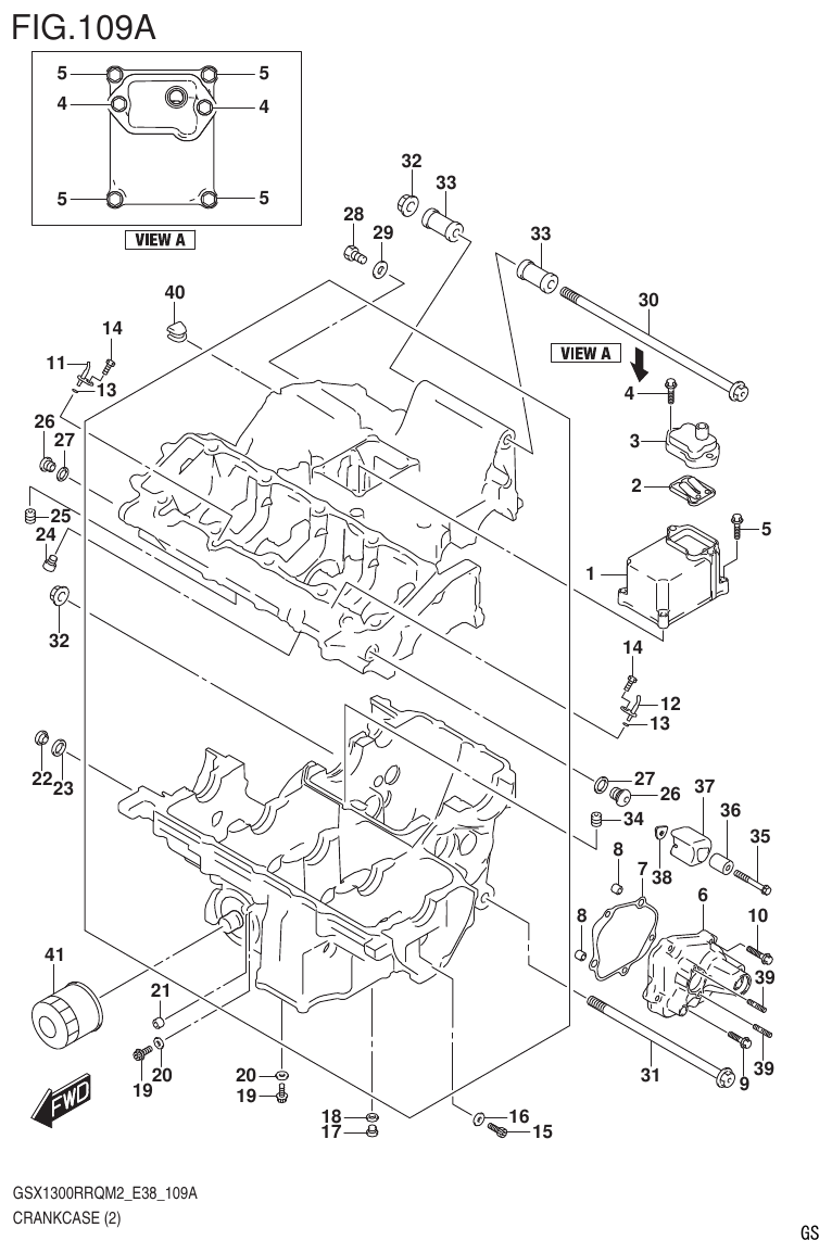 Suzuki GSX1300RRQM2_E38(9900B-31885-000) CRANKCASE (2) parts diagram
