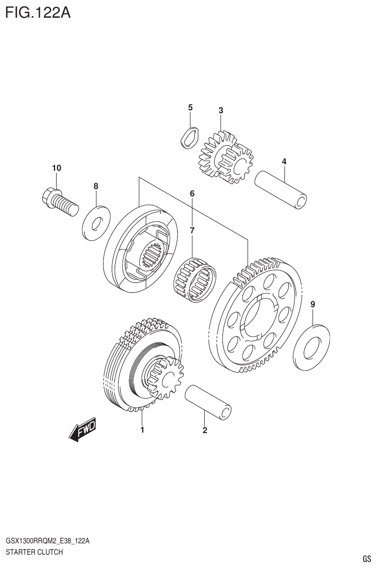 Suzuki GSX1300RRQM2_E38(9900B-31885-000) STARTER CLUTCH parts diagram