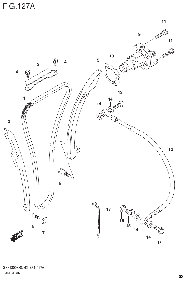 Suzuki GSX1300RRQM2_E38(9900B-31885-000) CAM CHAIN parts diagram