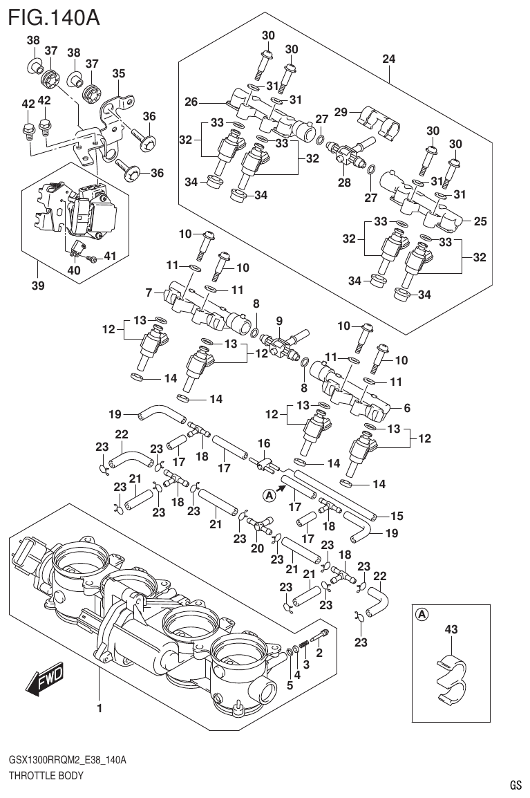 Suzuki GSX1300RRQM2_E38(9900B-31885-000) THROTTLE BODY parts diagram