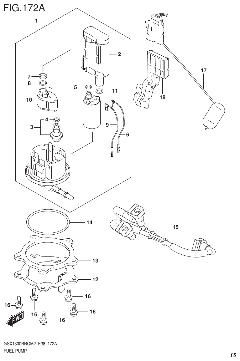 Suzuki GSX1300RRQM2_E38(9900B-31885-000) FUEL PUMP parts diagram