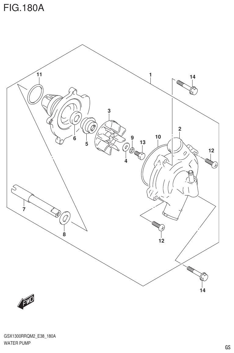 Suzuki GSX1300RRQM2_E38(9900B-31885-000) WATER PUMP parts diagram