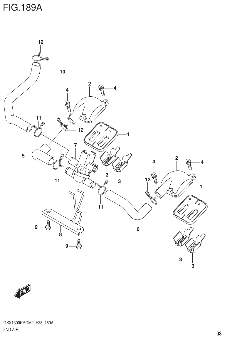 Suzuki GSX1300RRQM2_E38(9900B-31885-000) 2ND AIR parts diagram