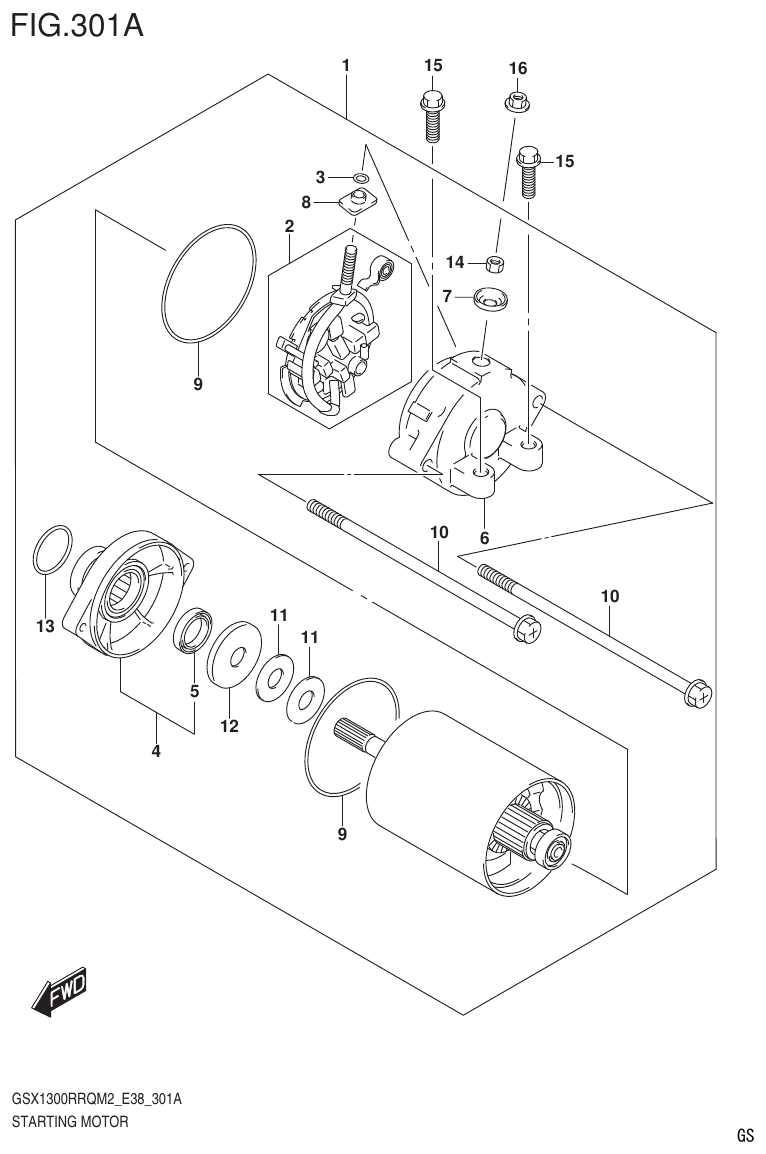 Suzuki GSX1300RRQM2_E38(9900B-31885-000) STARTING MOTOR parts diagram