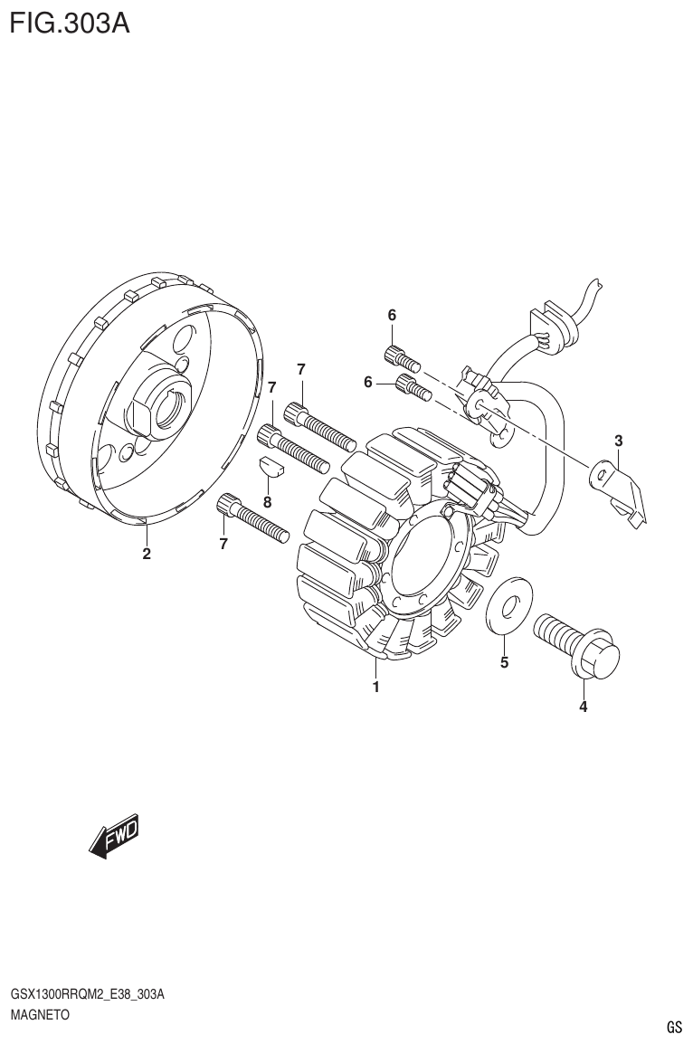 Suzuki GSX1300RRQM2_E38(9900B-31885-000) MAGNETO parts diagram