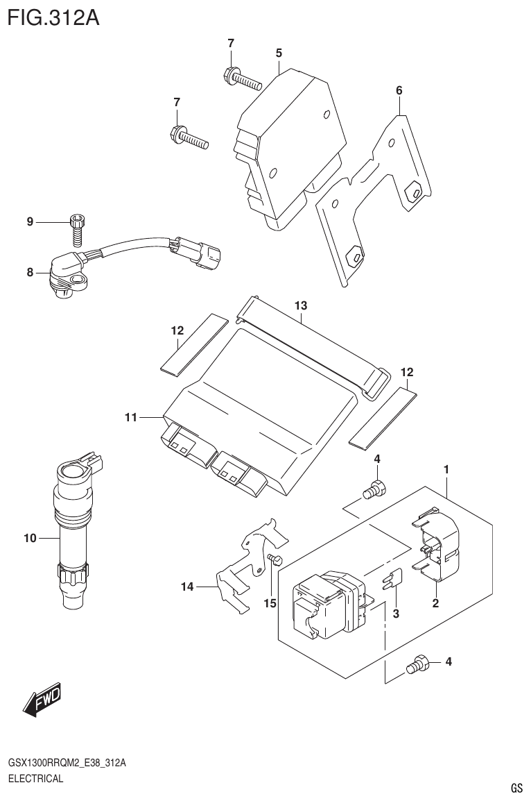 Suzuki GSX1300RRQM2_E38(9900B-31885-000) ELECTRICAL parts diagram