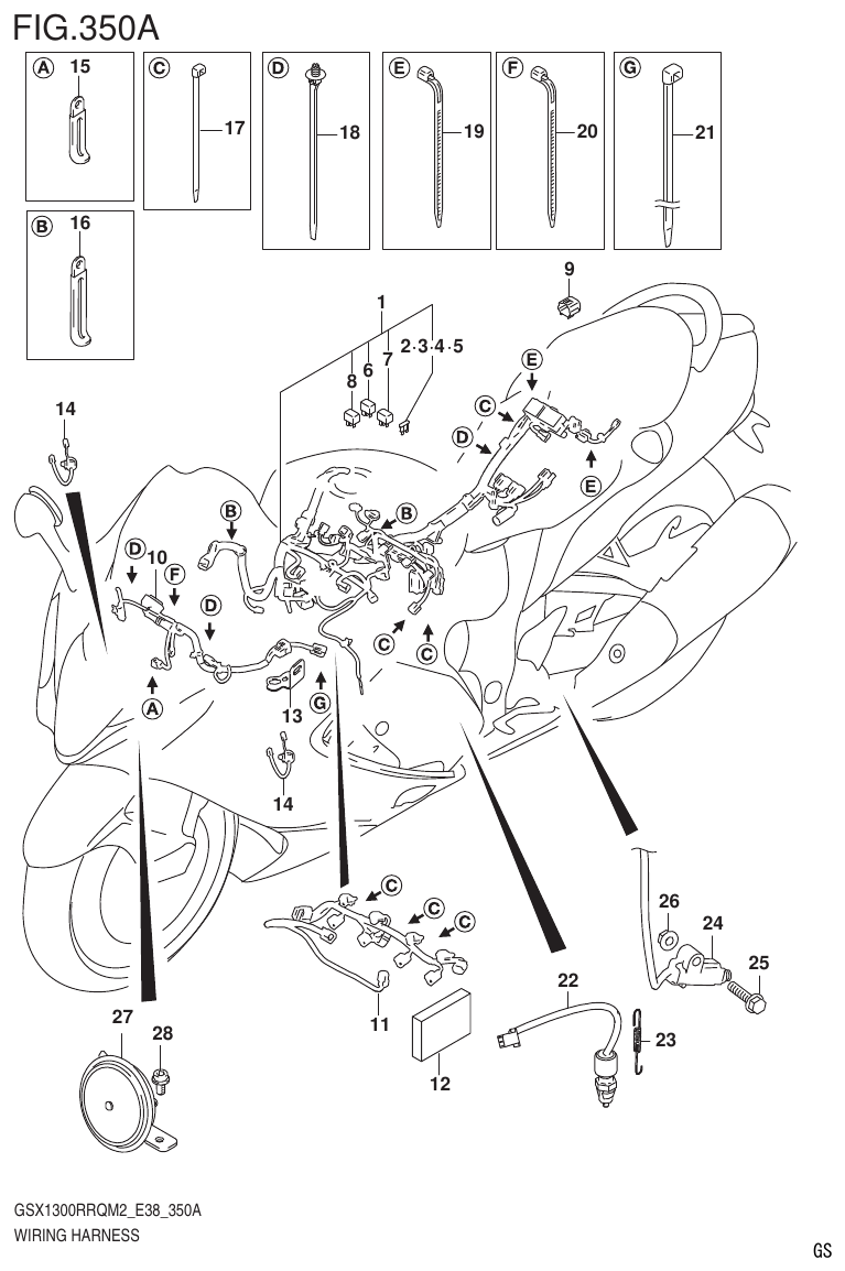 Suzuki GSX1300RRQM2_E38(9900B-31885-000) WIRING HARNESS parts diagram