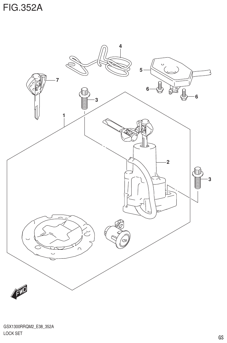 Suzuki GSX1300RRQM2_E38(9900B-31885-000) LOCK SET parts diagram