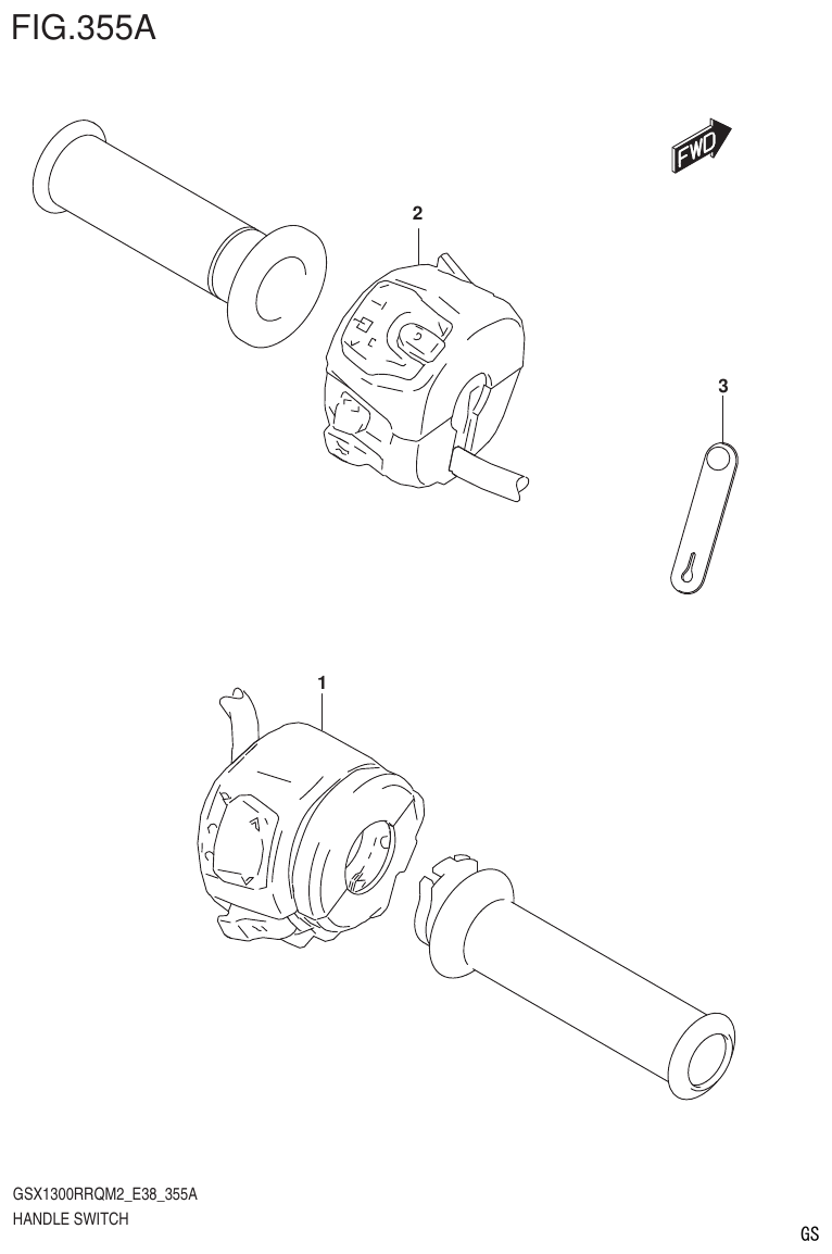 Suzuki GSX1300RRQM2_E38(9900B-31885-000) HANDLE SWITCH parts diagram