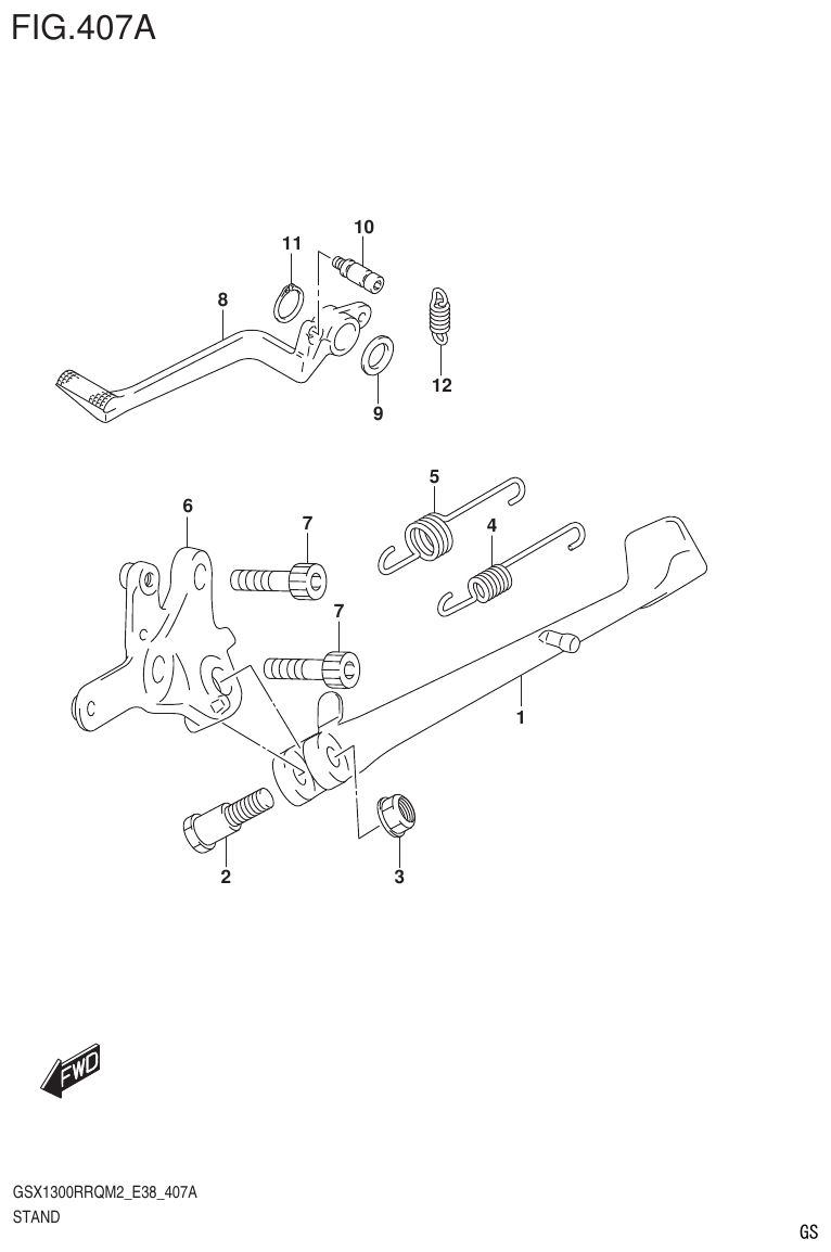 Suzuki GSX1300RRQM2_E38(9900B-31885-000) STAND parts diagram