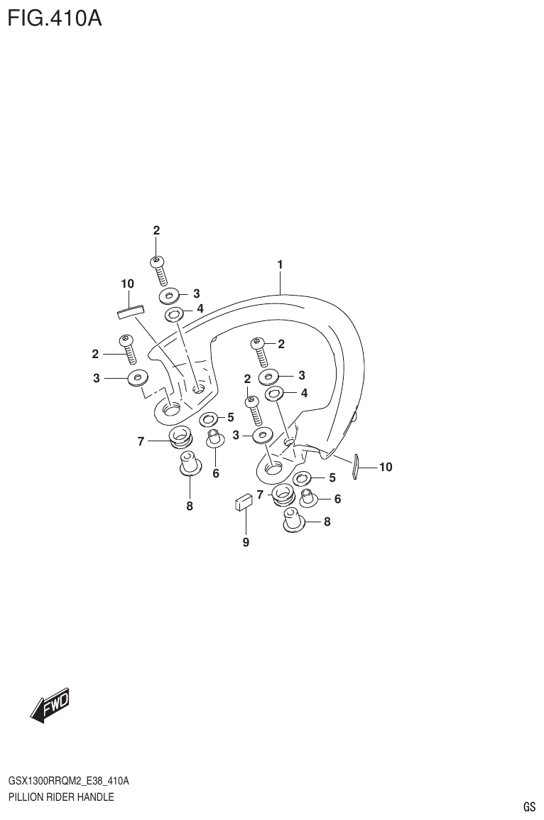 Suzuki GSX1300RRQM2_E38(9900B-31885-000) PILLION RIDER HANDLE parts diagram