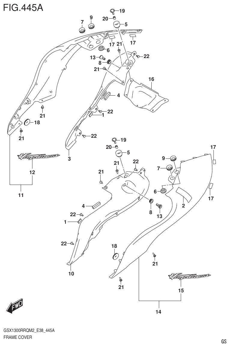 Suzuki GSX1300RRQM2_E38(9900B-31885-000) FRAME COVER (GSX1300RRQM2 E38) parts diagram