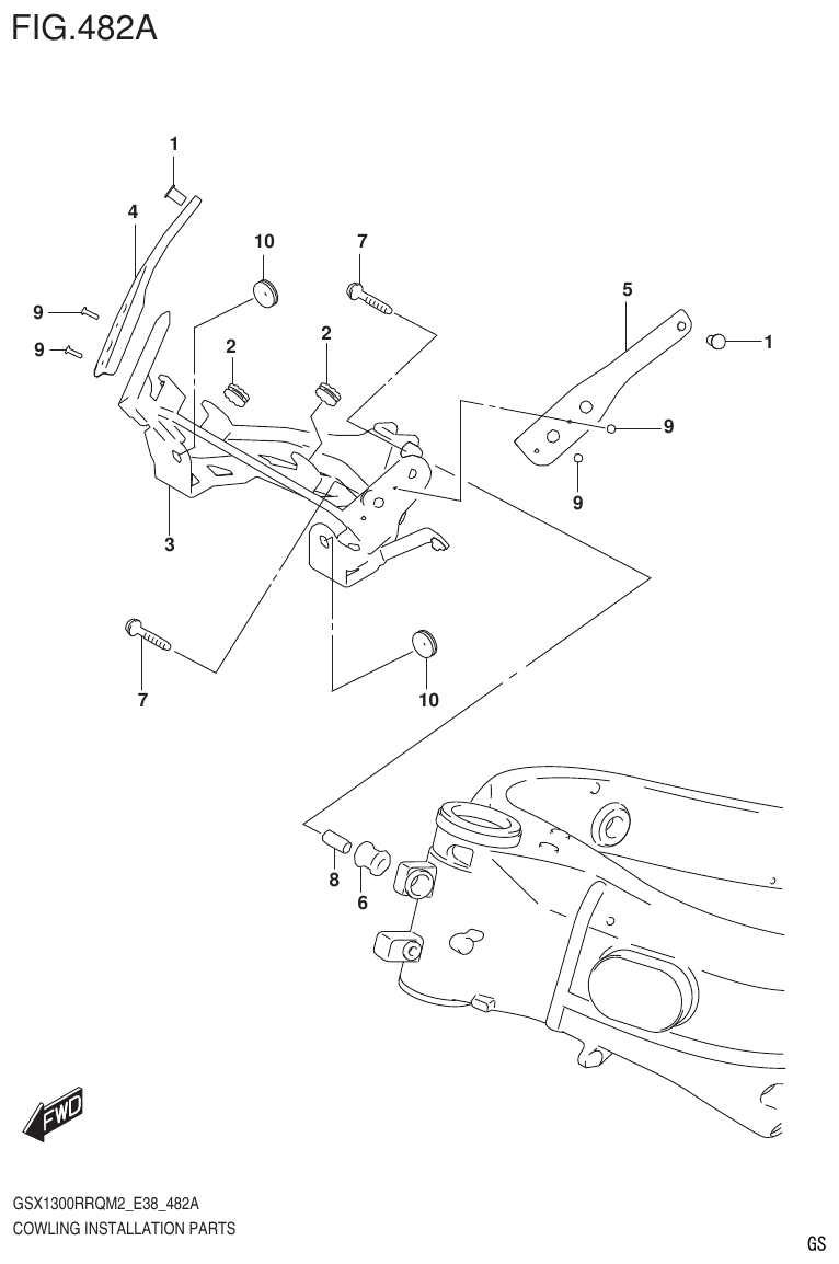 Suzuki GSX1300RRQM2_E38(9900B-31885-000) COWLING INSTALLATION PARTS parts diagram