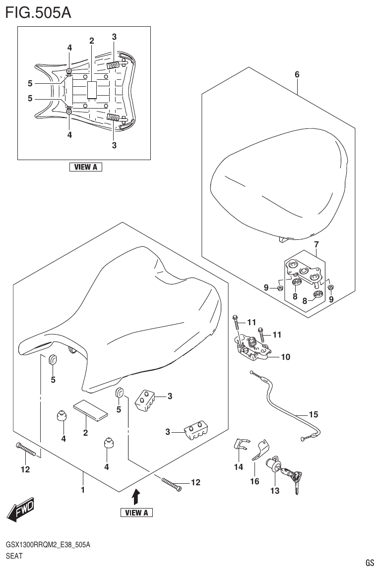 Suzuki GSX1300RRQM2_E38(9900B-31885-000) SEAT parts diagram